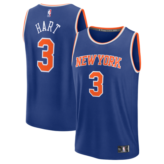 Men's New York Knicks Josh Hart Fanatics Blue Fast Break Jersey - Icon Edition