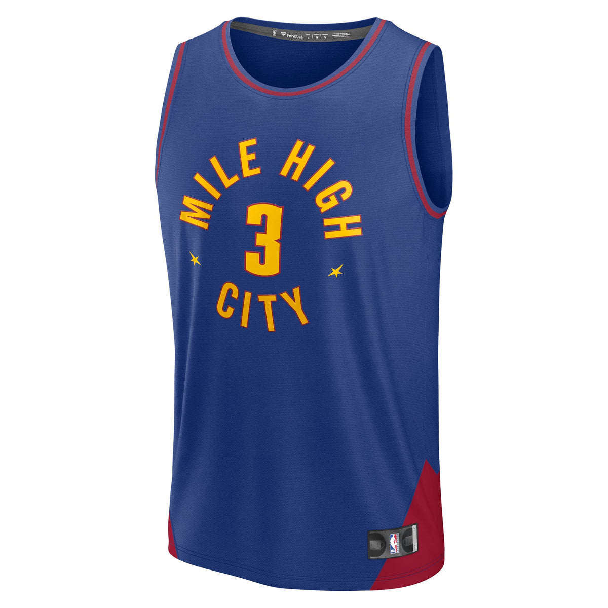 Men's Denver Nuggets Julian Strawther Fanatics Blue Fast Break Replica Player Jersey - Statement Edition
