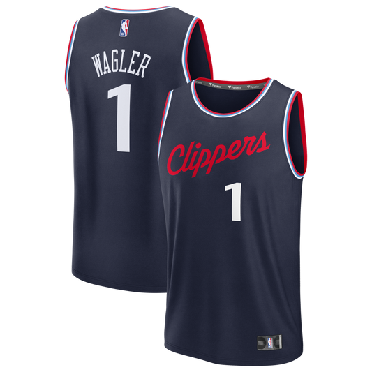 Men's LA Clippers Keaton Wagler Fanatics Navy 2026 NBA Draft First Round Pick Fast Break Jersey - Icon Edition