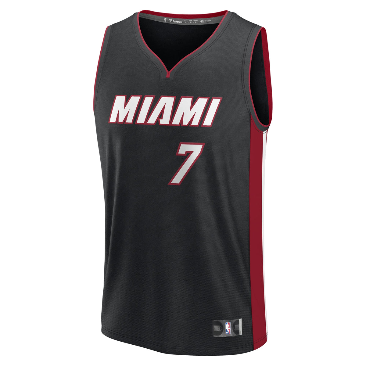 Men's Miami Heat Kel'el Ware Fanatics Black Fast Break Replica Player Jersey - Icon Edition