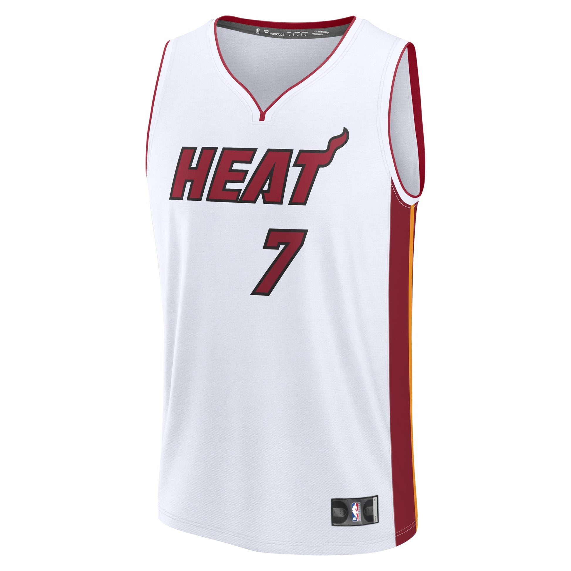 Men's Miami Heat Kel'el Ware Fanatics White Fast Break Replica Player Jersey - Association Edition