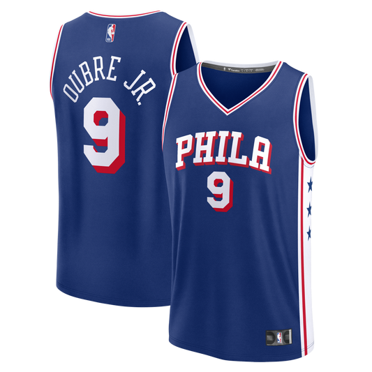 Men's Philadelphia 76ers Kelly Oubre Jr. Fanatics Blue Fast Break Jersey - Icon Edition
