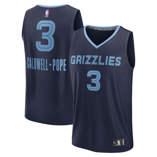Men's Memphis Grizzlies Kentavious Caldwell-Pope Fanatics Navy Fast Break Replica Player Jersey - Icon Edition
