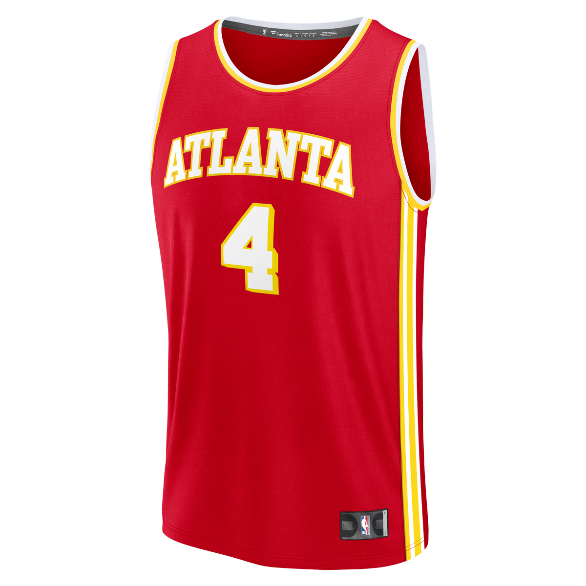 Men's Atlanta Hawks Kingston Flemings Fanatics Red 2026 NBA Draft First Round Pick Fast Break Jersey - Icon Edition