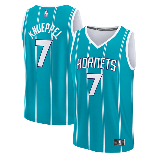 Men's Charlotte Hornets Kon Knueppel Fanatics Teal 2025 NBA Draft First Round Pick Fast Break Replica Jersey - Icon Edition