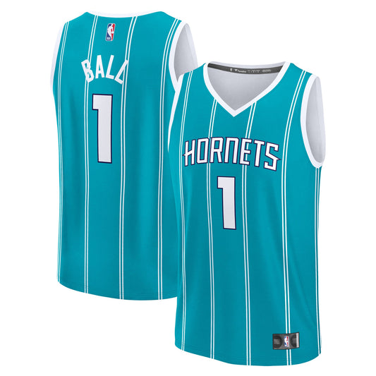 Men's Charlotte Hornets LaMelo Ball Fanatics Teal Fast Break Replica Player Jersey - Icon Edition