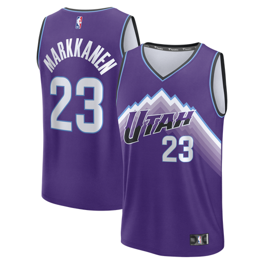 Men's Utah Jazz Lauri Markkanen Fanatics Purple Fast Break Replica Jersey - Icon Edition