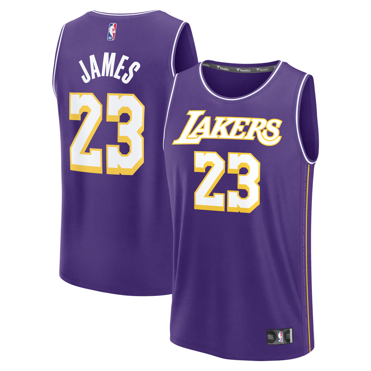 Men's Los Angeles Lakers LeBron James Fanatics Purple Fast Break Jersey - Statement Edition