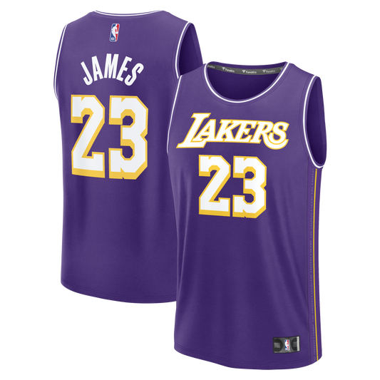 Men's Los Angeles Lakers LeBron James Fanatics Purple Fast Break Jersey - Statement Edition