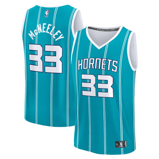 Men's Charlotte Hornets Liam McNeeley Fanatics Teal Fast Break Replica Jersey - Icon Edition
