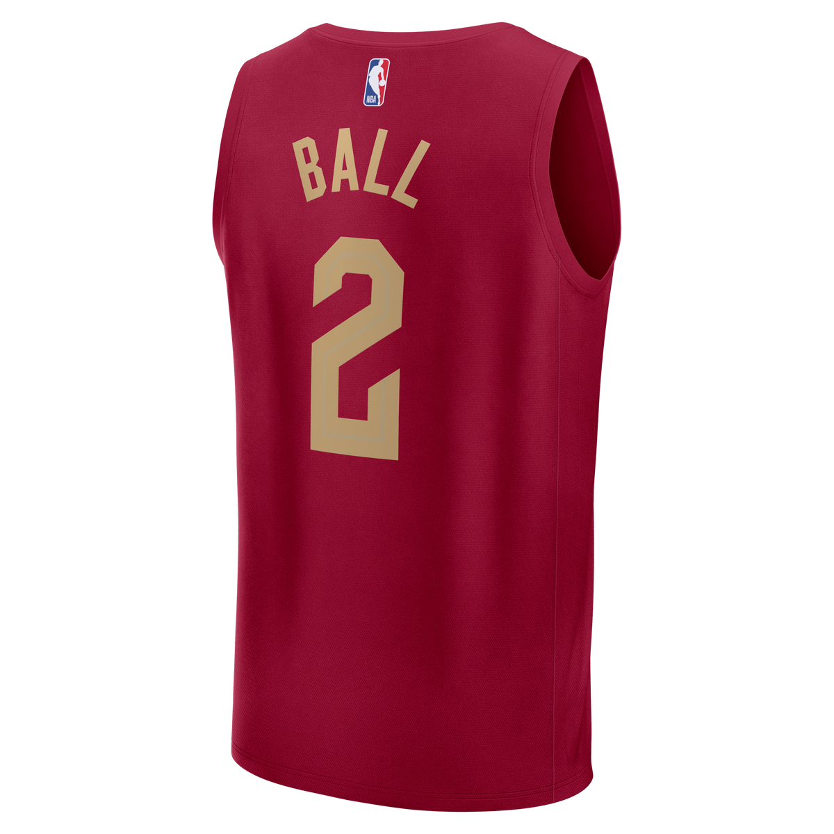 Men's Cleveland Cavaliers Lonzo Ball Fanatics Wine Fast Break Replica Jersey - Icon Edition