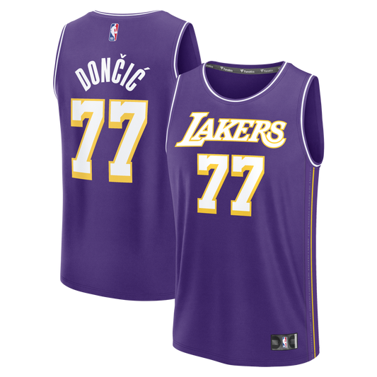 Men's Los Angeles Lakers Luka Dončić Fanatics Purple Fast Break Jersey - Statement Edition