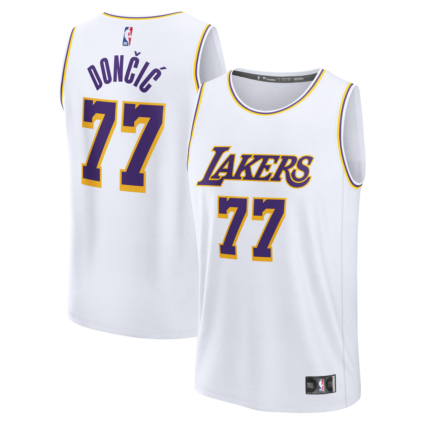 Men's Los Angeles Lakers Luka Dončić Fanatics White Fast Break Jersey - Association Edition
