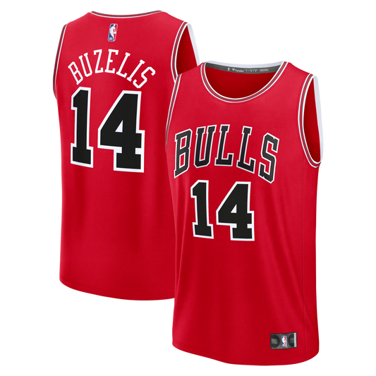 Men's Chicago Bulls Matas Buzelis Fanatics Red Fast Break Replica Player Jersey - Icon Edition