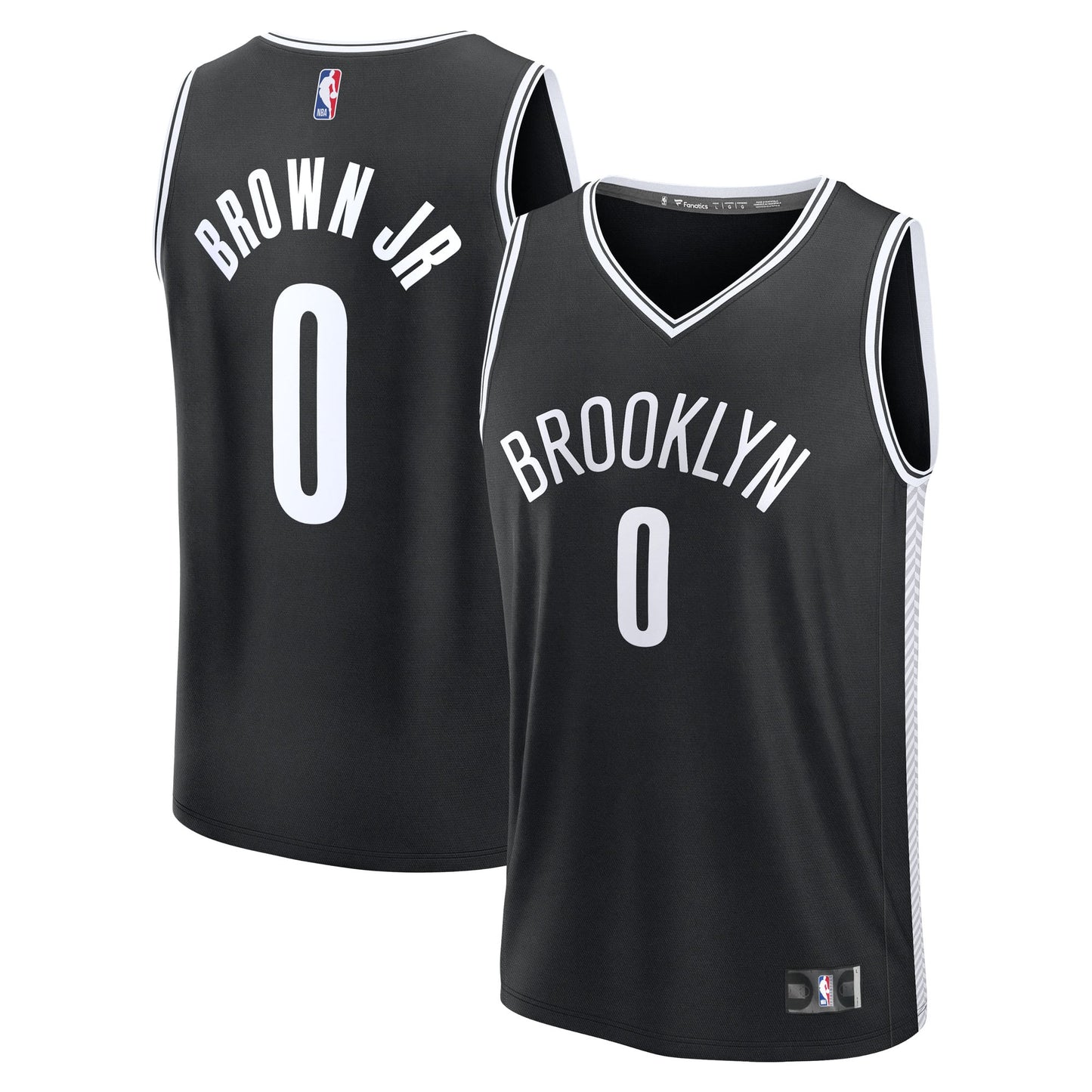 Men's Brooklyn Nets Mikel Brown Jr. Fanatics Black 2026 NBA Draft First Round Pick Fast Break Jersey - Icon Edition