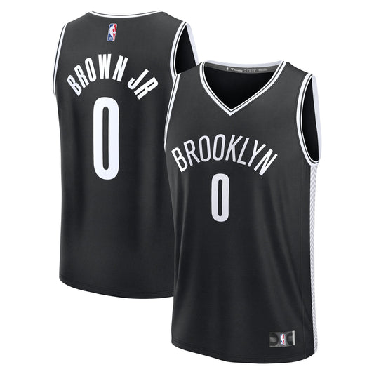 Men's Brooklyn Nets Mikel Brown Jr. Fanatics Black 2026 NBA Draft First Round Pick Fast Break Jersey - Icon Edition