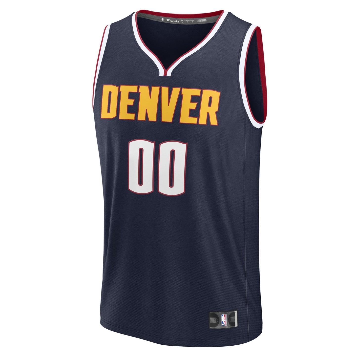 Men's Denver Nuggets Fanatics Navy Fast Break Custom Jersey - Icon Edition