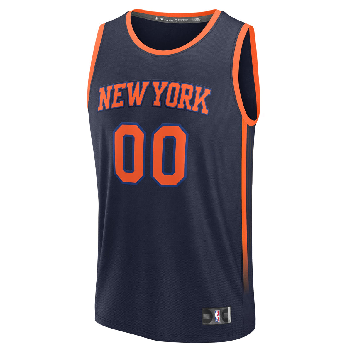 Men's New York Knicks Fanatics Navy Fast Break Custom Jersey - Statement Edition