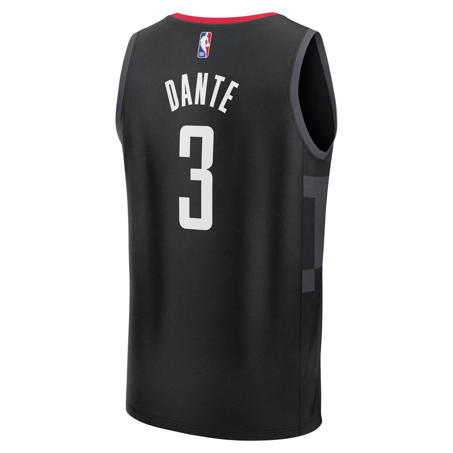 Men's Houston Rockets N'Faly Dante Fanatics Black Fast Break Replica Player Jersey - Statement Edition