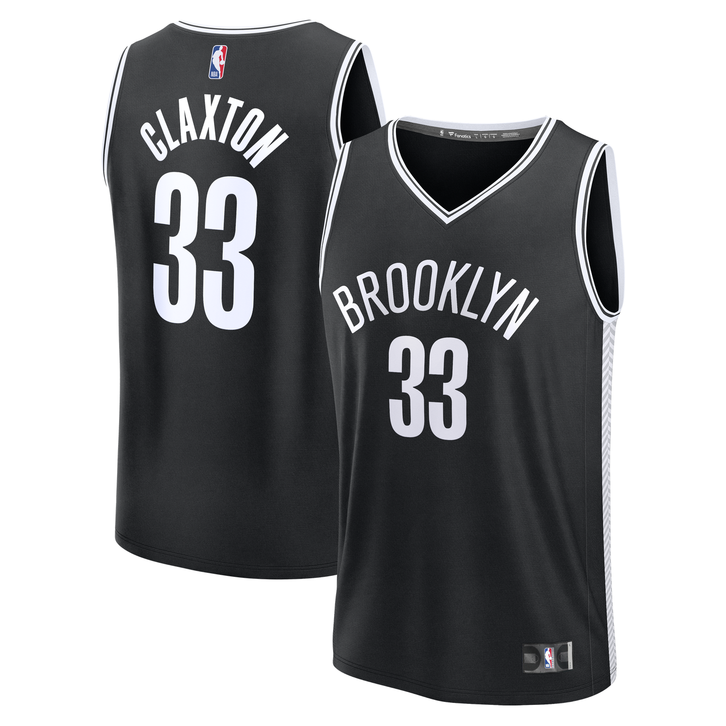 Men's Brooklyn Nets Nic Claxton Fanatics Black Fast Break Replica Jersey - Icon Edition
