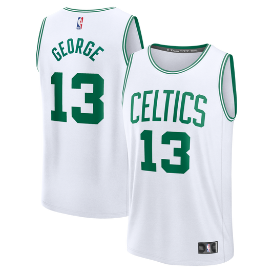 Men's Boston Celtics Paul George Fanatics White Fast Break Replica Jersey - Association Edition