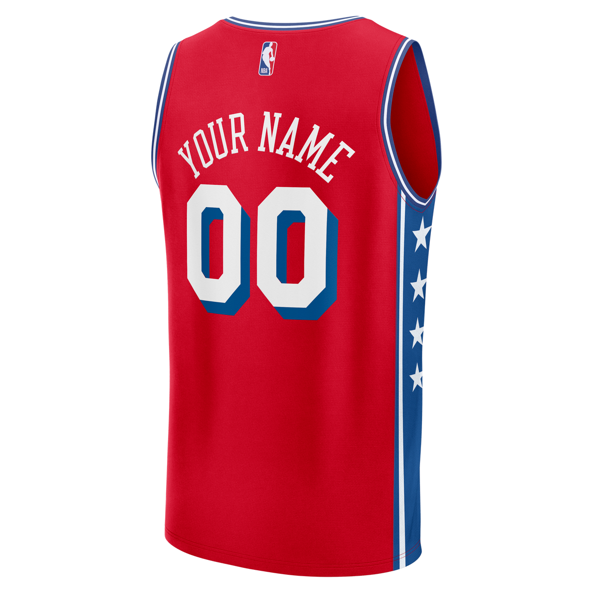 Men's Philadelphia 76ers  Fanatics Red Fast Break Custom Jersey - Icon Edition
