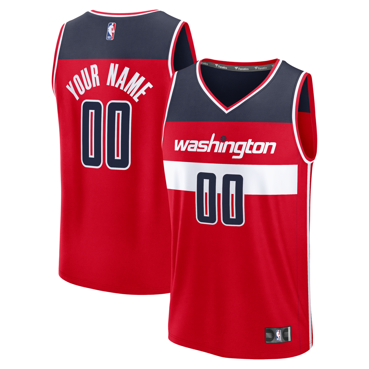 Men's Washington Wizards Fanatics Red Fastbreak Custom Jersey - Icon Edition