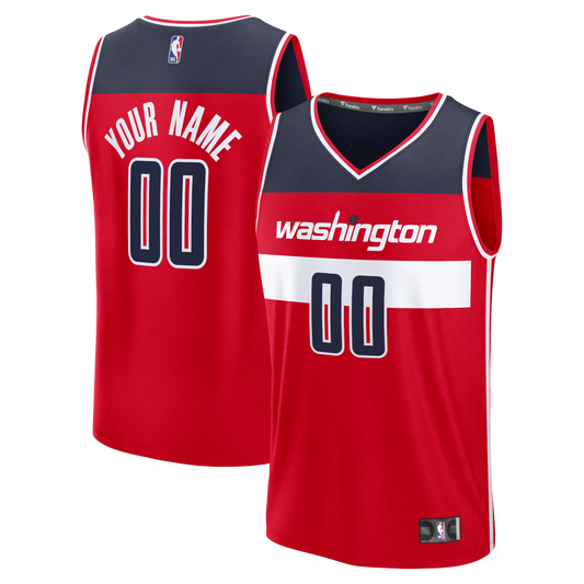 Men's Washington Wizards Fanatics Red Fastbreak Custom Jersey - Icon Edition