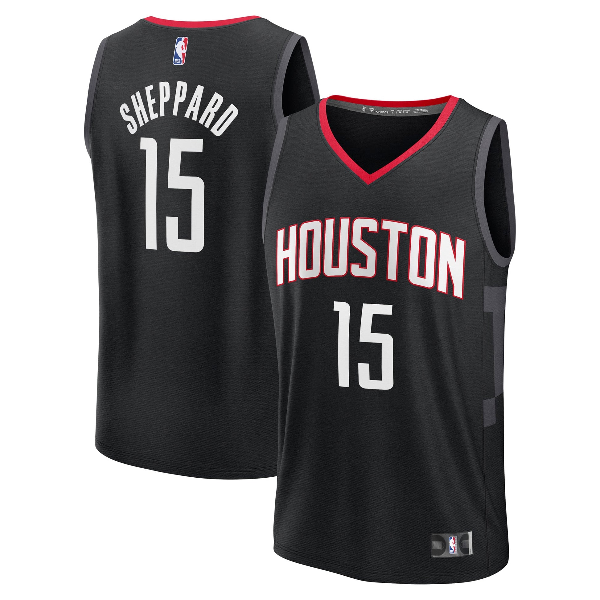Men's Houston Rockets Reed Sheppard Fanatics Black Fast Break Replica Player Jersey - Statement Edition
