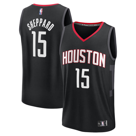 Men's Houston Rockets Reed Sheppard Fanatics Black Fast Break Replica Player Jersey - Statement Edition