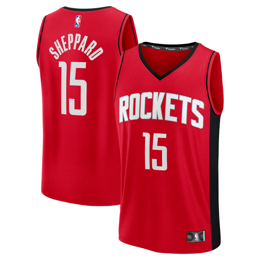 Men's Houston Rockets Reed Sheppard Fanatics Red Fast Break Replica Jersey - Icon Edition