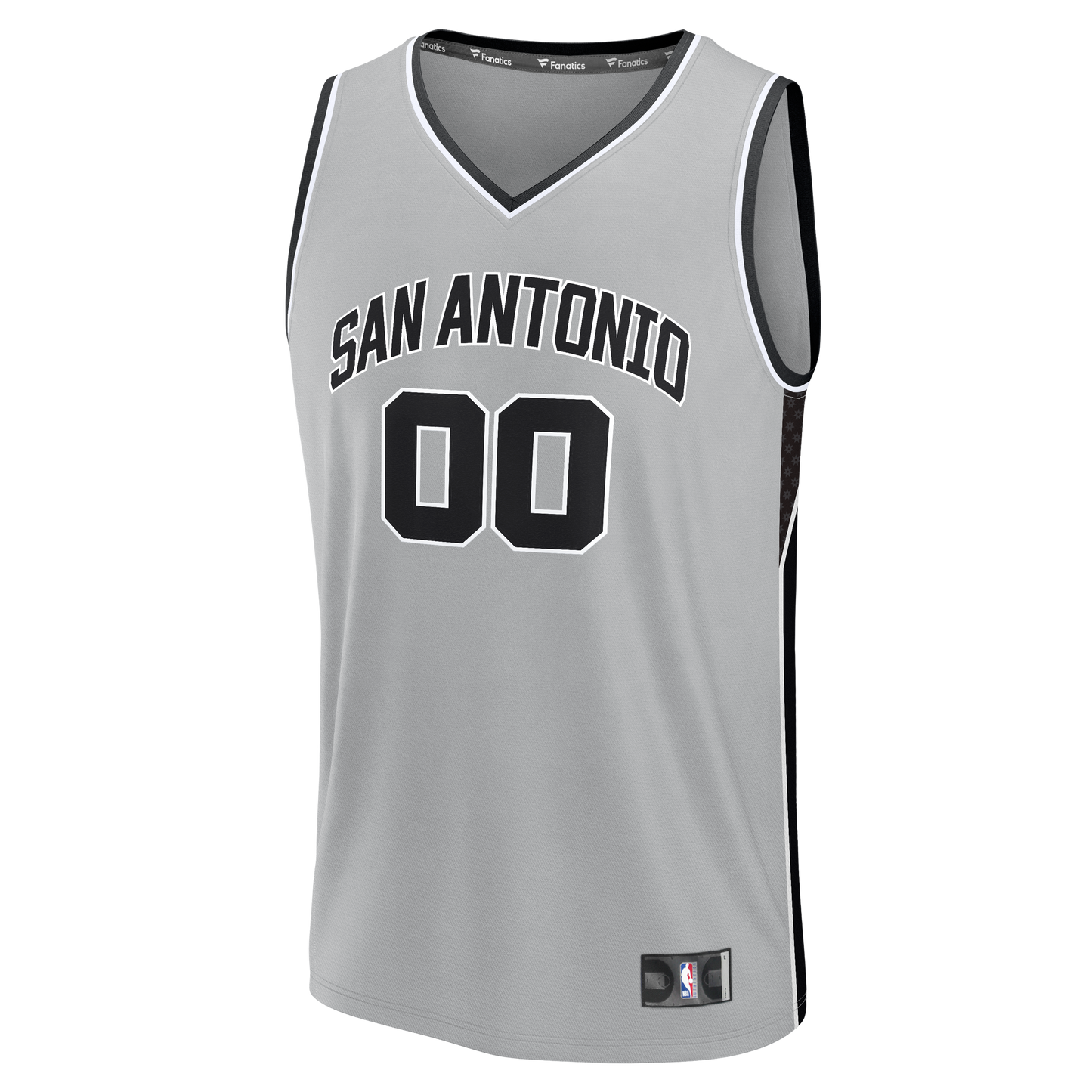 Men's San Antonio Spurs Fanatics Silver Fastbreak Custom Jersey - Statement Edition