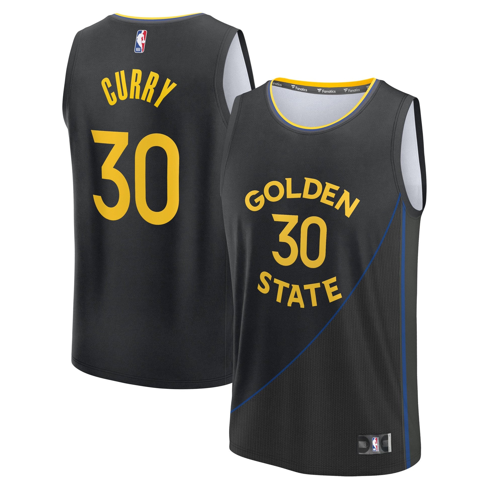 Men's Golden State Warriors Stephen Curry Fanatics Black Fast Break Replica Player Jersey - Statement Edition