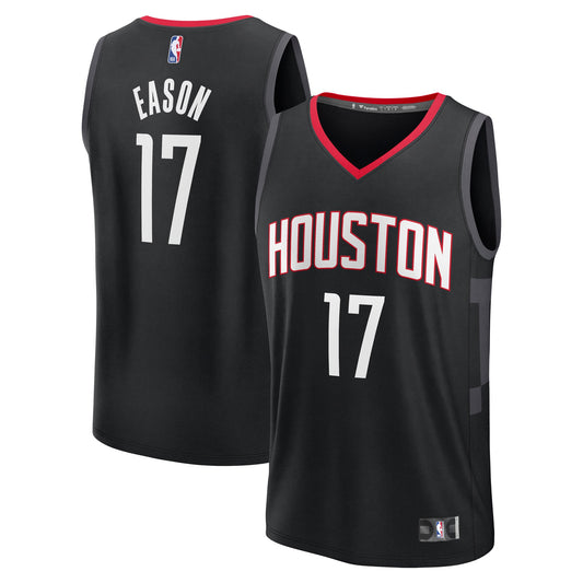 Men's Houston Rockets Tari Eason Fanatics Black Fast Break Replica Player Jersey - Statement Edition