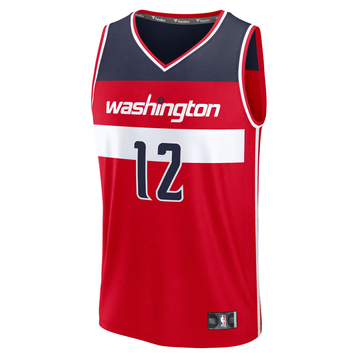 Men's Washington Wizards Tre Johnson III Fanatics Red 2025 NBA Draft First Round Pick Fast Break Replica Jersey - Icon Edition