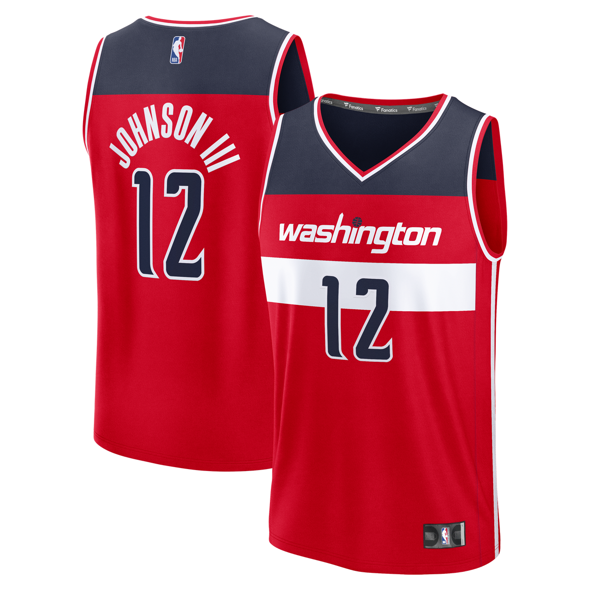 Men's Washington Wizards Tre Johnson III Fanatics Red Fast Break Replica Jersey - Icon Edition