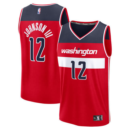 Men's Washington Wizards Tre Johnson III Fanatics Red Fast Break Replica Jersey - Icon Edition