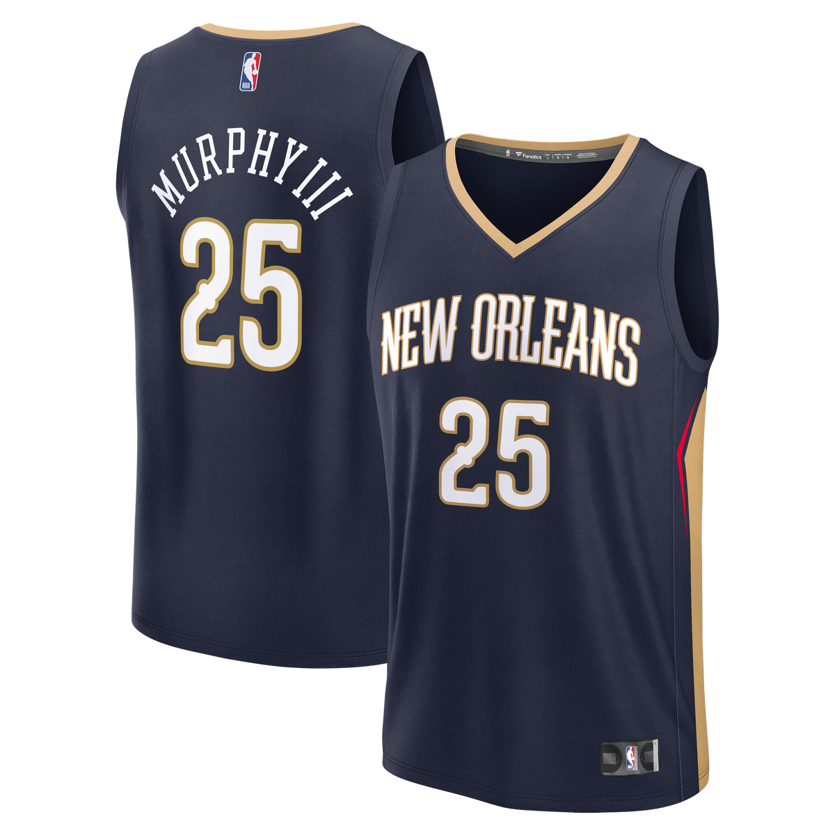 Men's New Orleans Pelicans Trey Murphy III Fanatics Navy Fast Break Replica Jersey - Icon Edition