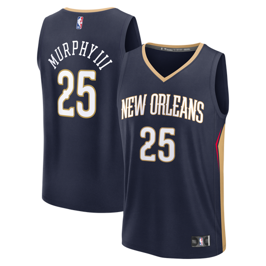 Men's New Orleans Pelicans Trey Murphy III Fanatics Navy Fast Break Replica Jersey - Icon Edition