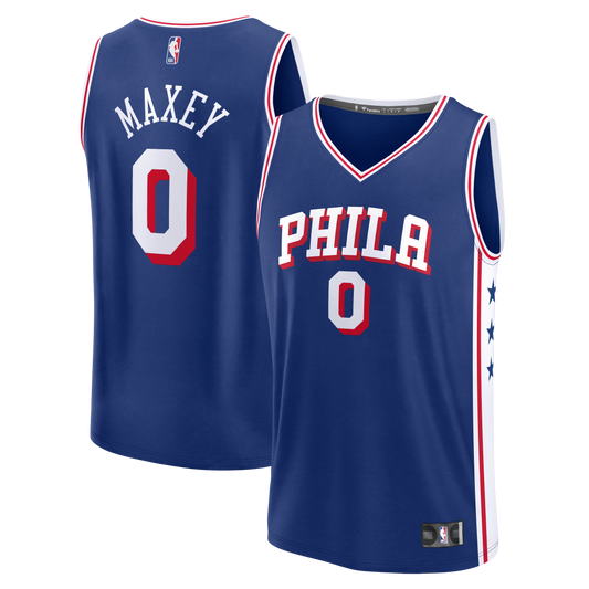 Men's Philadelphia 76ers Tyrese Maxey Fanatics Royal Fast Break Replica Player Jersey - Icon Edition