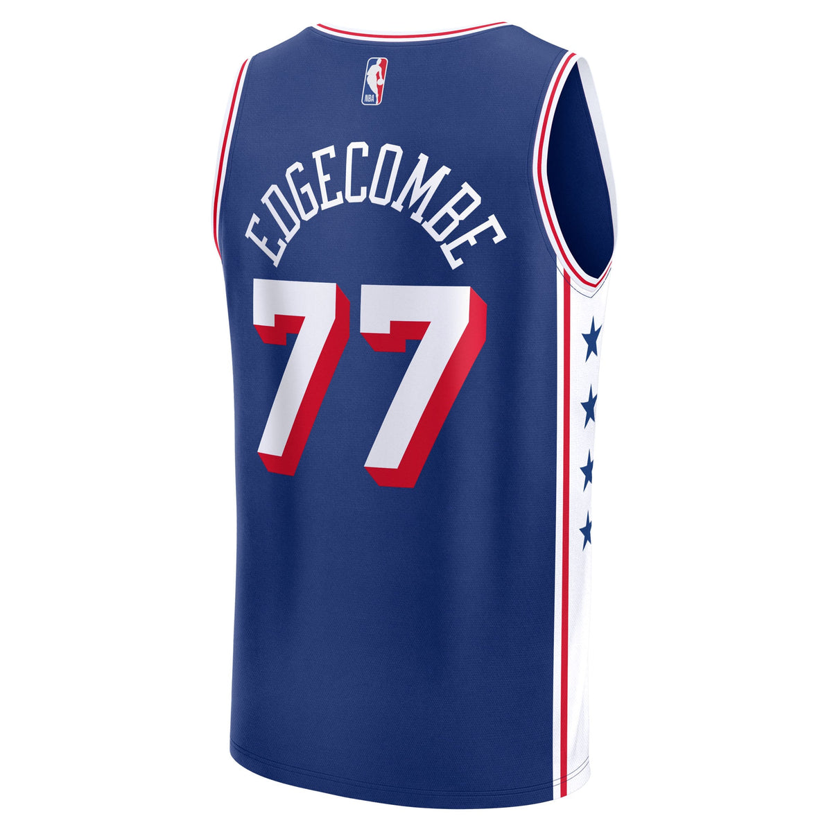 Men's Philadelphia 76ers V. J. Edgecombe Fanatics Royal 2025 NBA Draft First Round Pick Fast Break Replica Jersey - Icon Edition
