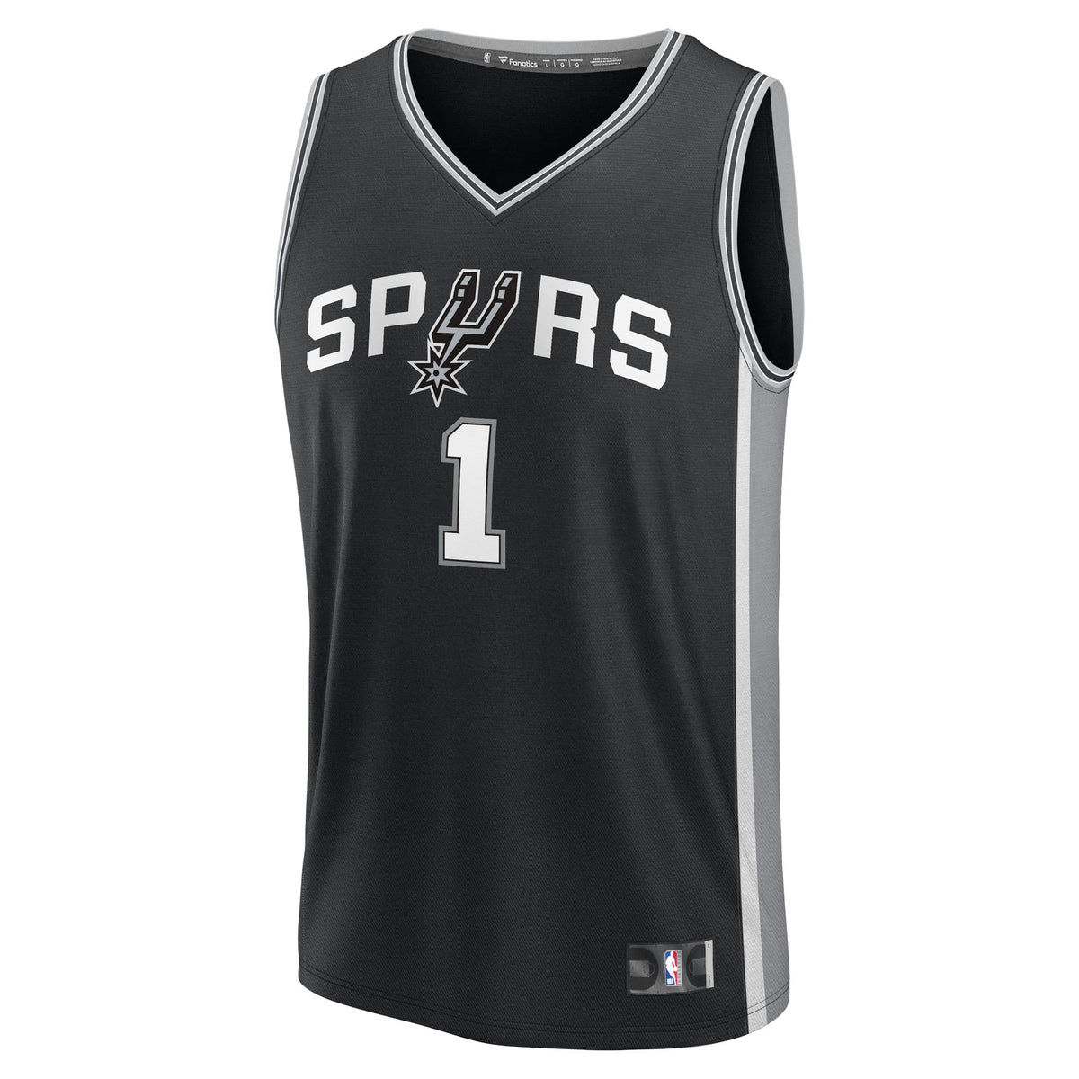 Men's San Antonio Spurs Victor Wembanyama Fanatics Black Fast Break Replica Player Jersey - Icon Edition
