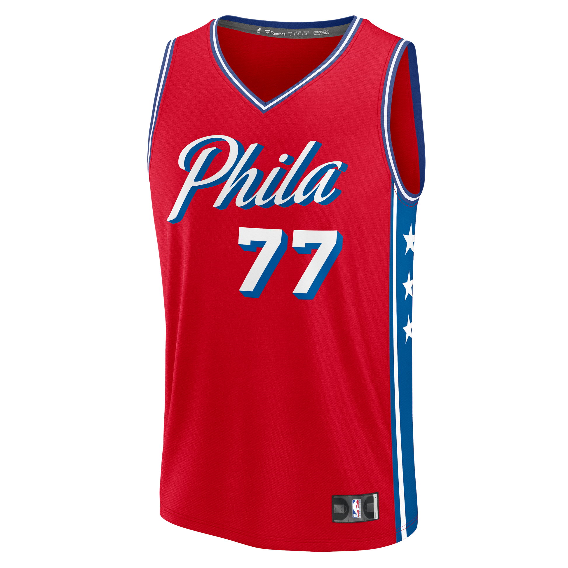 Men's Philadelphia 76ers VJ Edgecombe Fanatics Red Fast Break Replica Player Jersey - Statement Edition