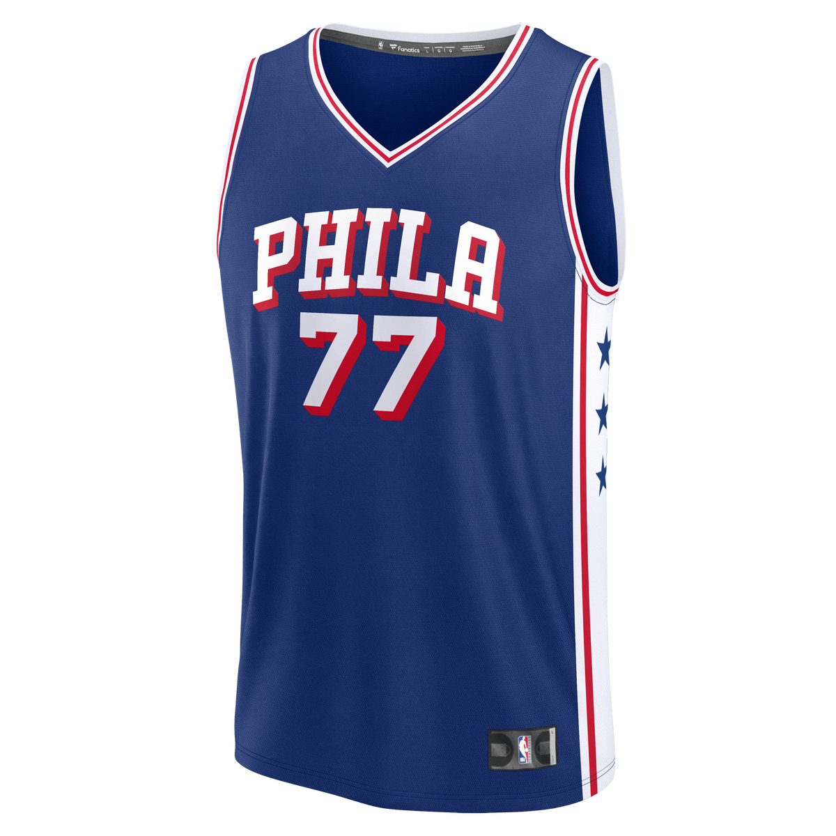 Men's Philadelphia 76ers VJ Edgecombe Fanatics Royal Fast Break Jersey - Icon Edition