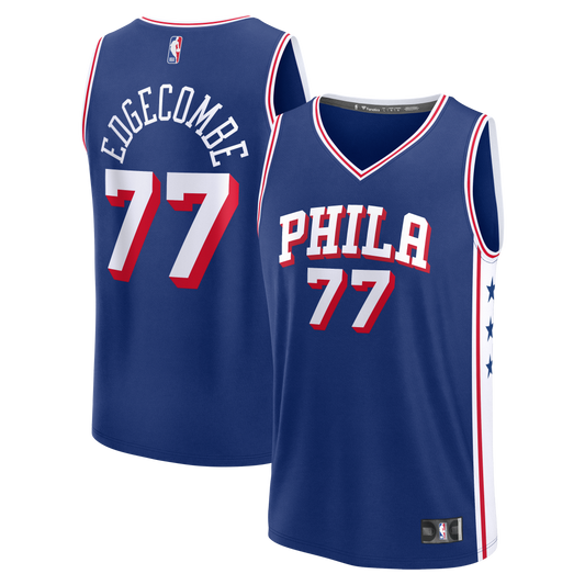 Men's Philadelphia 76ers VJ Edgecombe Fanatics Royal Fast Break Jersey - Icon Edition