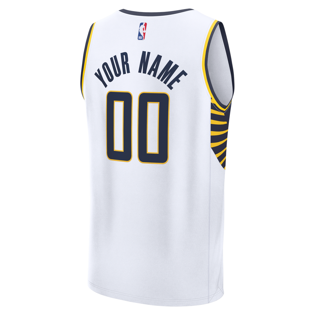 Men's Indiana Pacers  Fanatics White Fast Break Custom Jersey - Icon Edition
