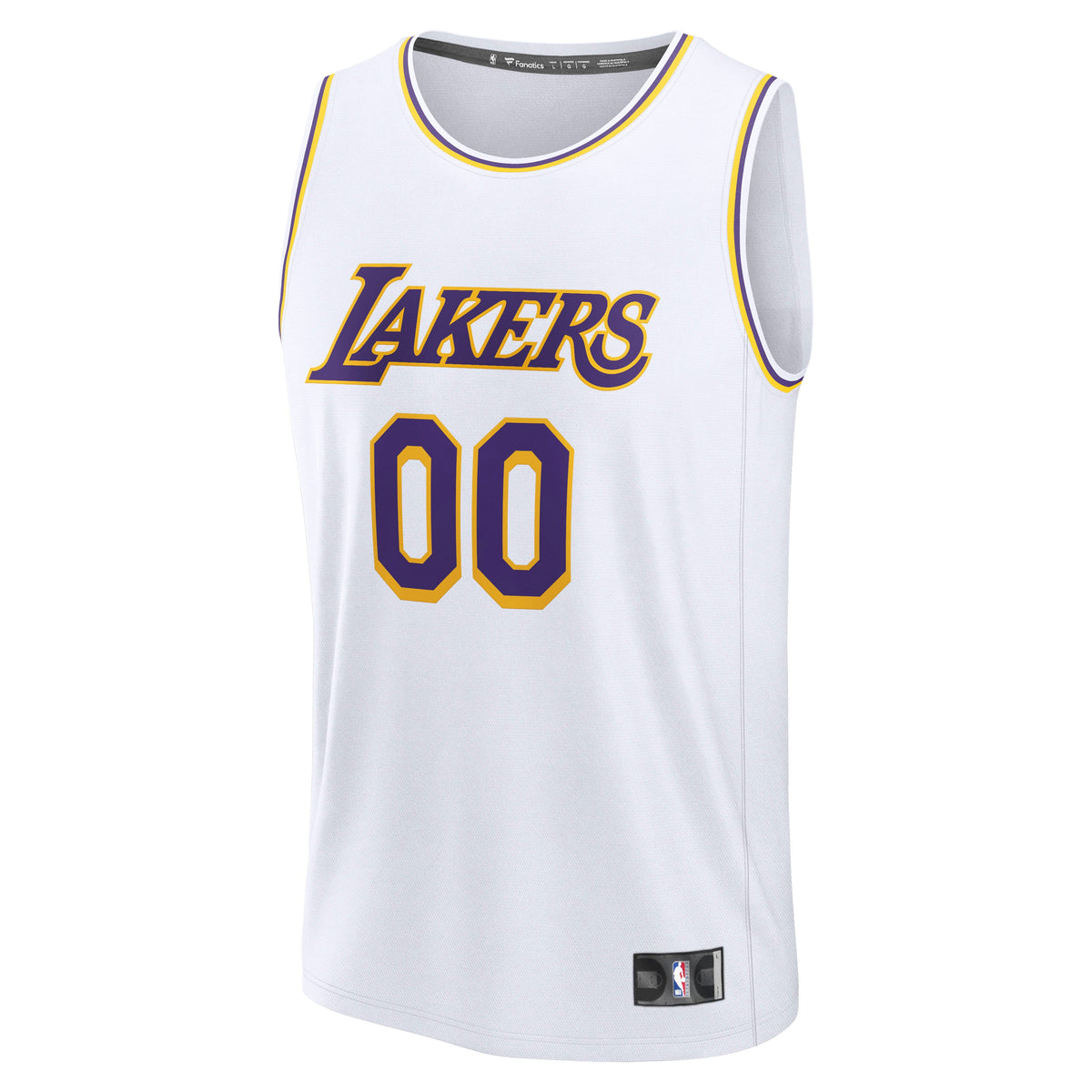 Men's Los Angeles Lakers Fanatics White Fast Break Custom Replica Jersey - Association Edition