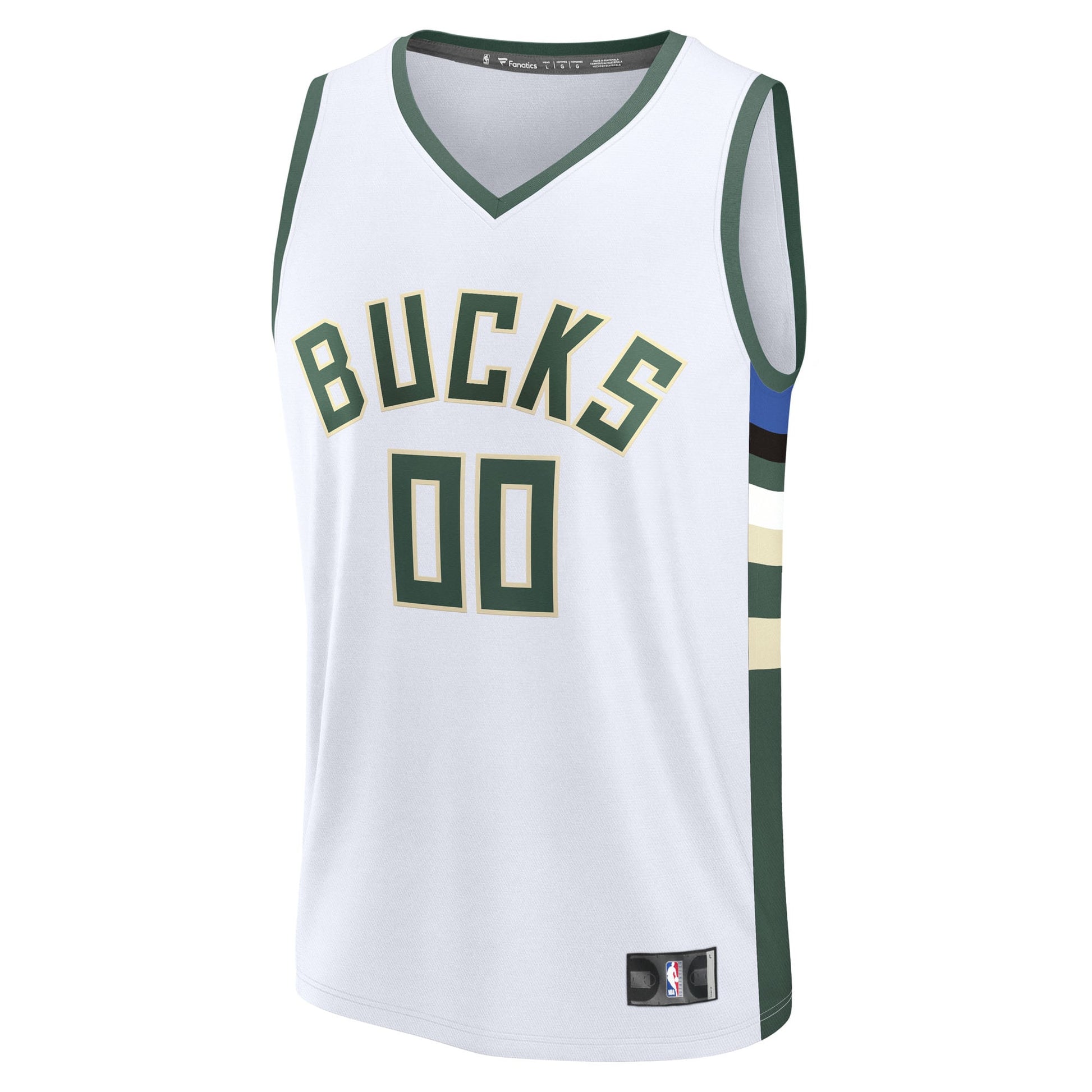 Men's Milwaukee Bucks Fanatics White Fast Break Custom Jersey - Association Edition