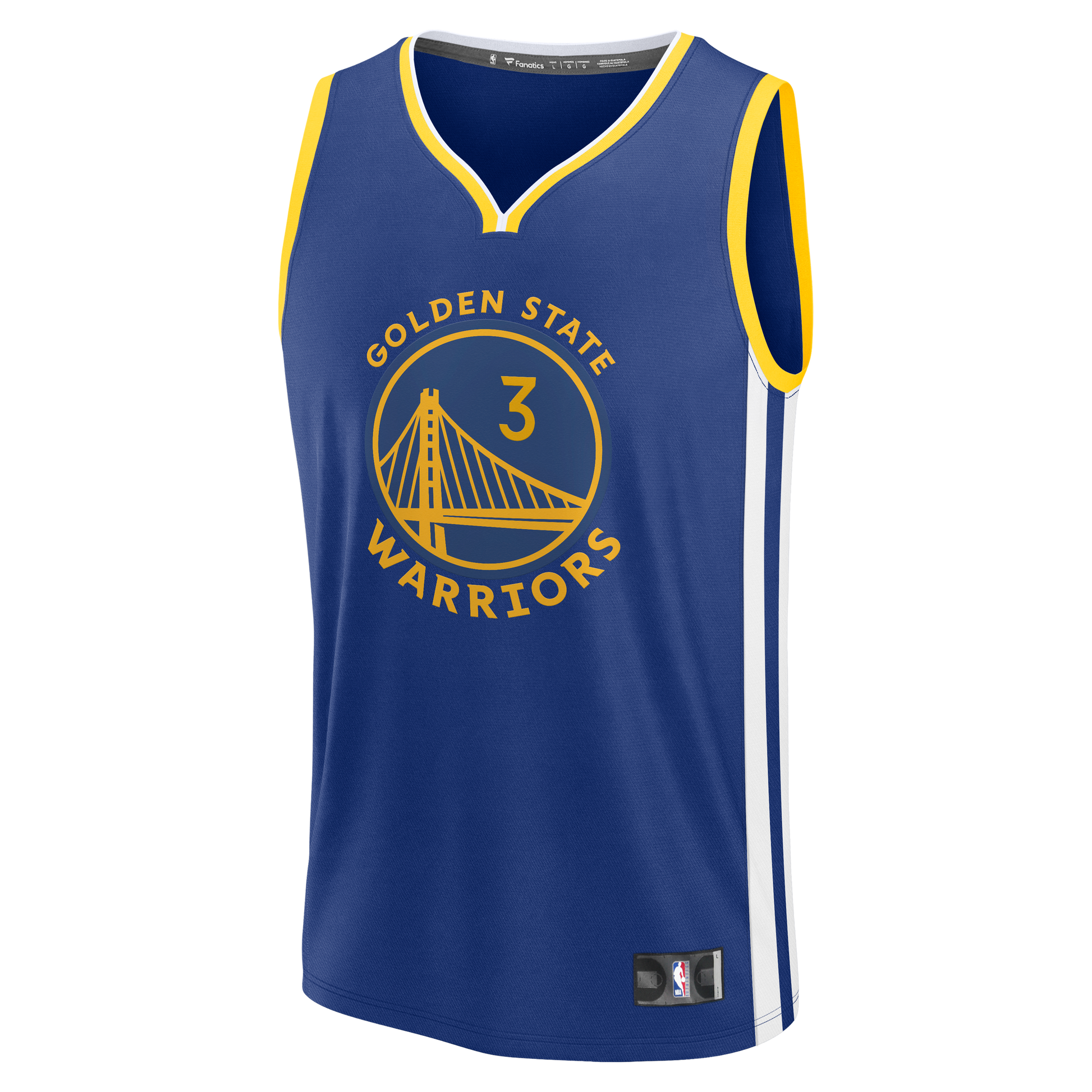 Men's Golden State Warriors Will Richard Fanatics Blue Fast Break Replica Jersey - Icon Edition