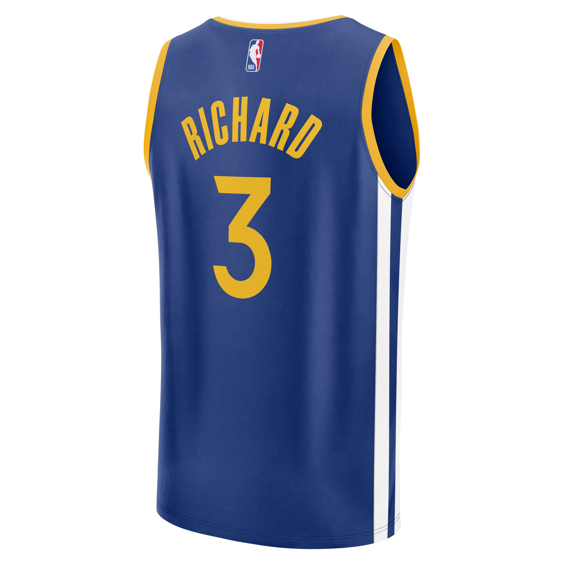 Men's Golden State Warriors Will Richard Fanatics Blue Fast Break Replica Jersey - Icon Edition